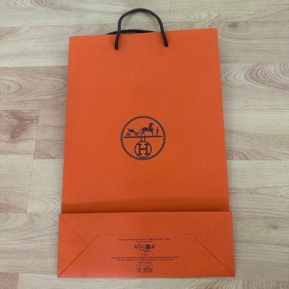 Hermes Paper Shopping Bag - orange tall small, 17
